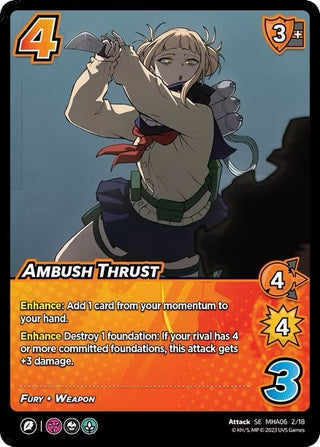 Ambush Thrust (2) [MHA6] - UniVersus Single