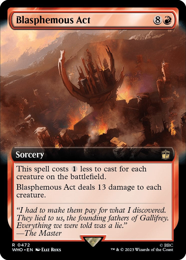 Blasphemous Act (Extended Art) (472) [WHO] - MTG Single