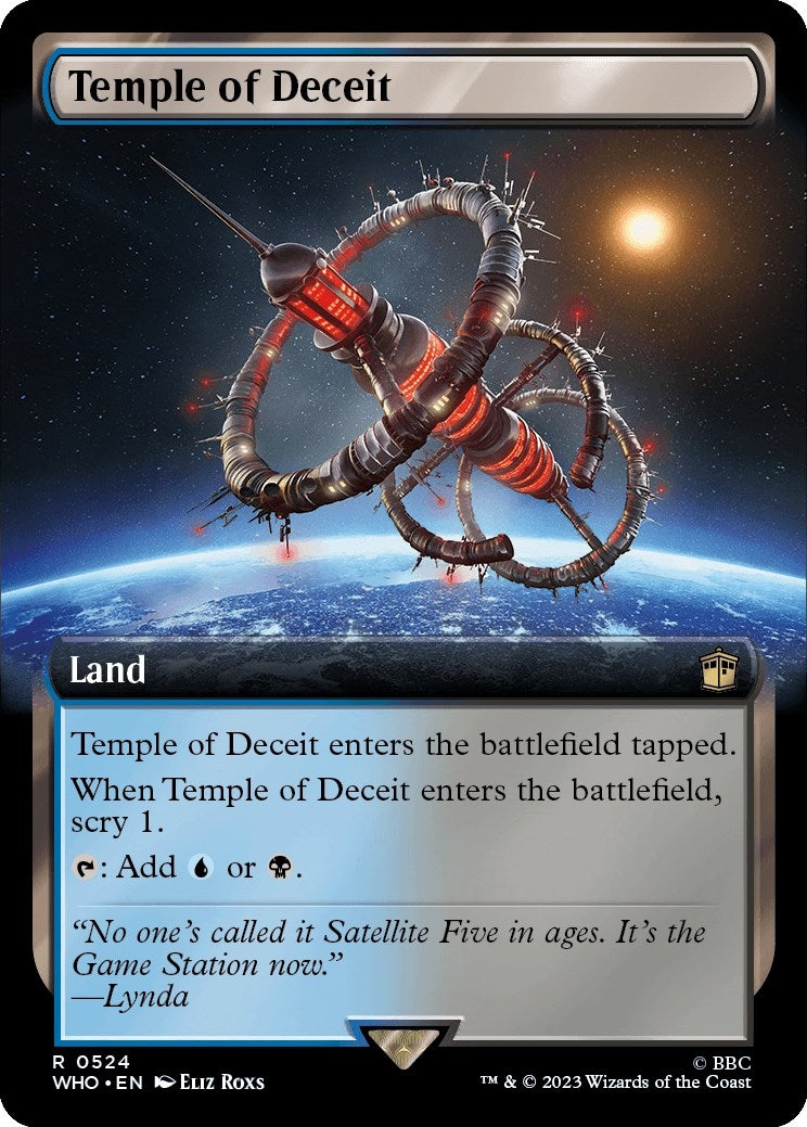 Temple of Deceit (Extended Art) (524) [WHO] - MTG Single