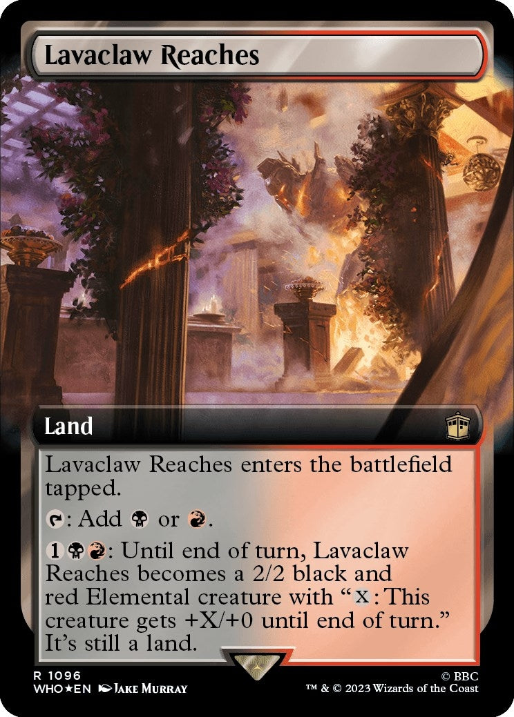 Lavaclaw Reaches (Extended Art) (Surge Foil) (1096) [WHO] - MTG Single