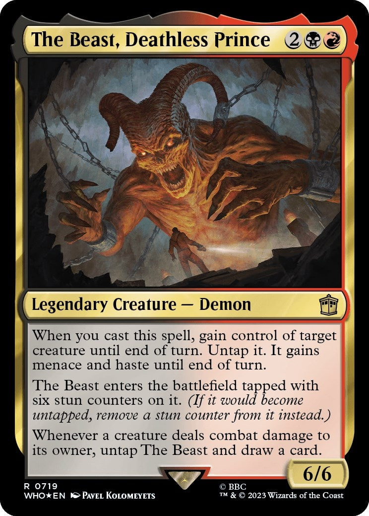 The Beast Deathless Prince (Surge Foil) (719) [WHO] - MTG Single