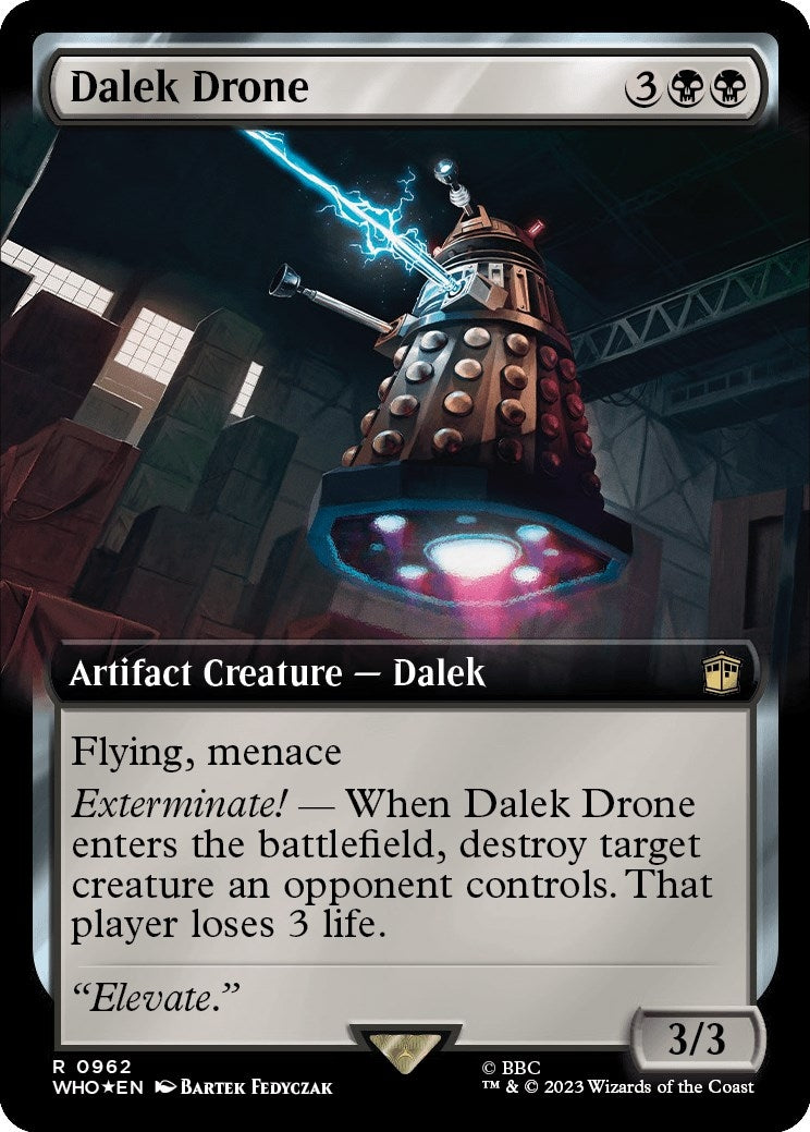 Dalek Drone (Extended Art) (Surge Foil) (962) [WHO] - MTG Single