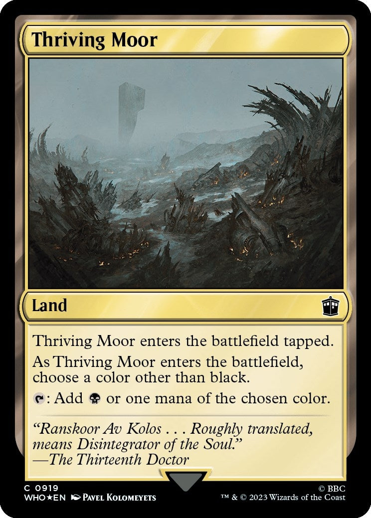 Thriving Moor (Surge Foil) (919) [WHO] - MTG Single