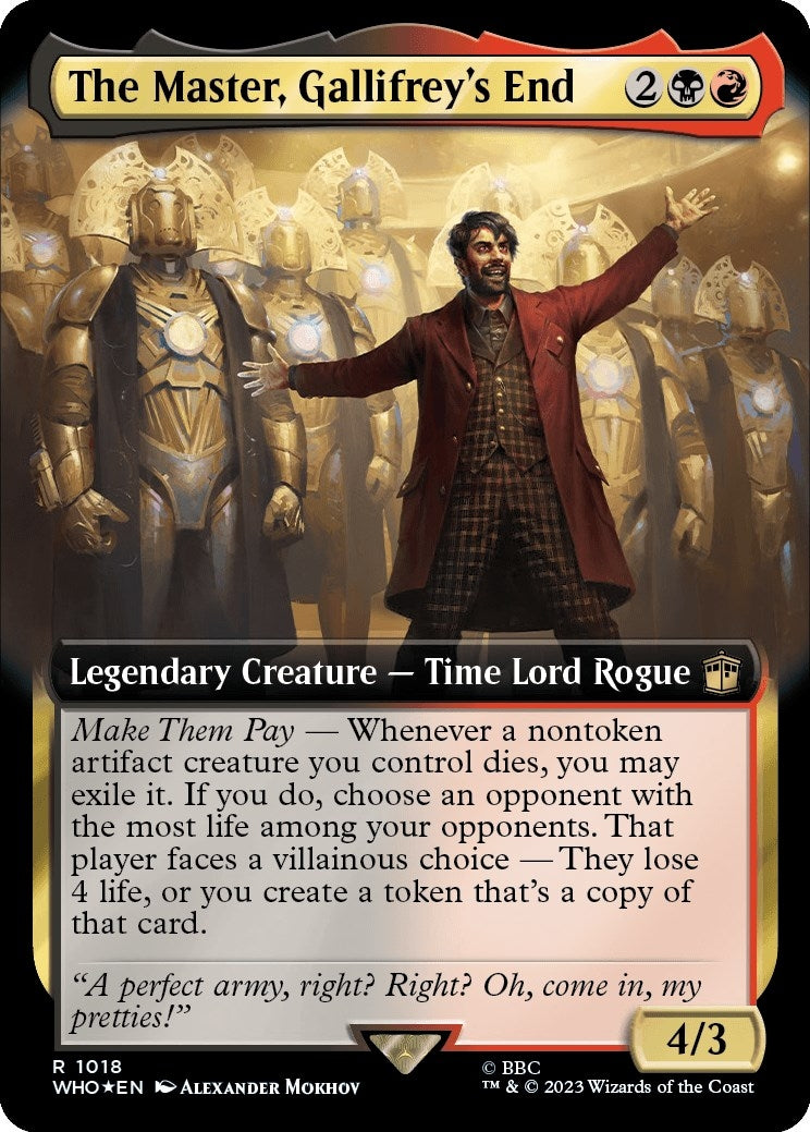 The Master Gallifrey’s End (Extended Art) (Surge Foil) (1018) [WHO] - MTG Single