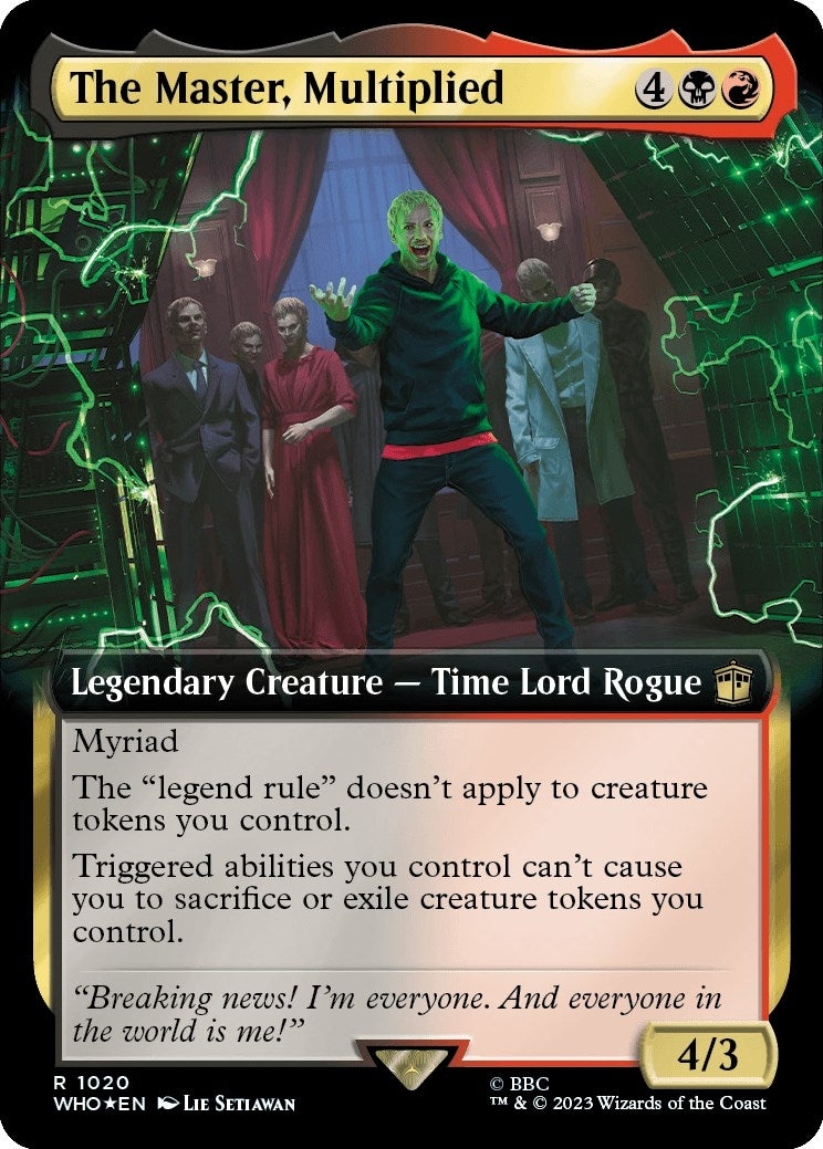 The Master Multiplied (Extended Art) (Surge Foil) (1020) [WHO] - MTG Single
