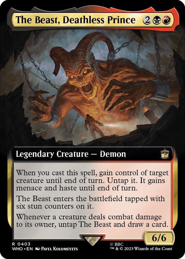 The Beast Deathless Prince (Extended Art) (403) [WHO] - MTG Single