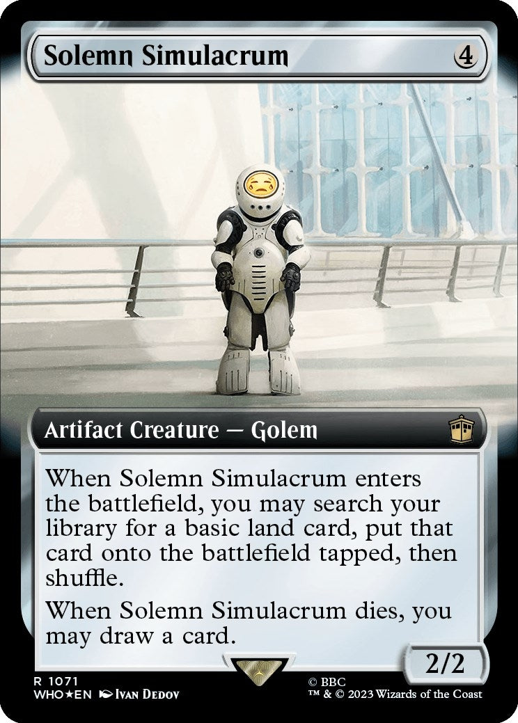 Solemn Simulacrum (Extended Art) (Surge Foil) (1071) [WHO] - MTG Single