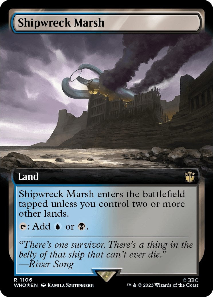 Shipwreck Marsh (Extended Art) (Surge Foil) (1106) [WHO] - MTG Single