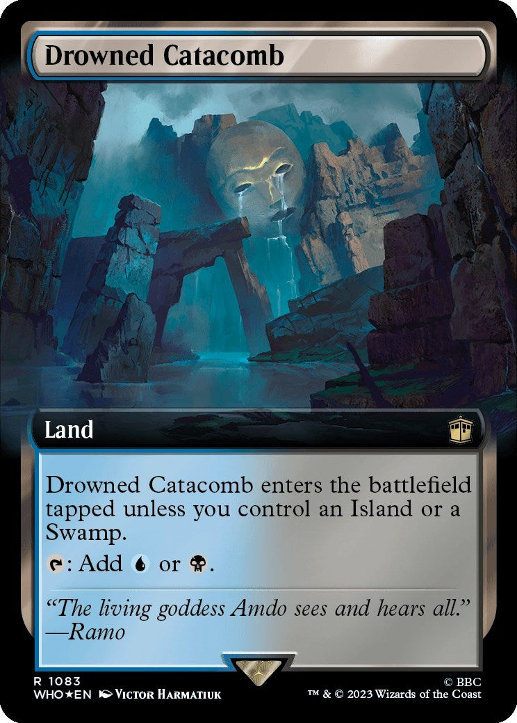 Drowned Catacomb (Extended Art) (Surge Foil) (1083) [WHO] - MTG Single