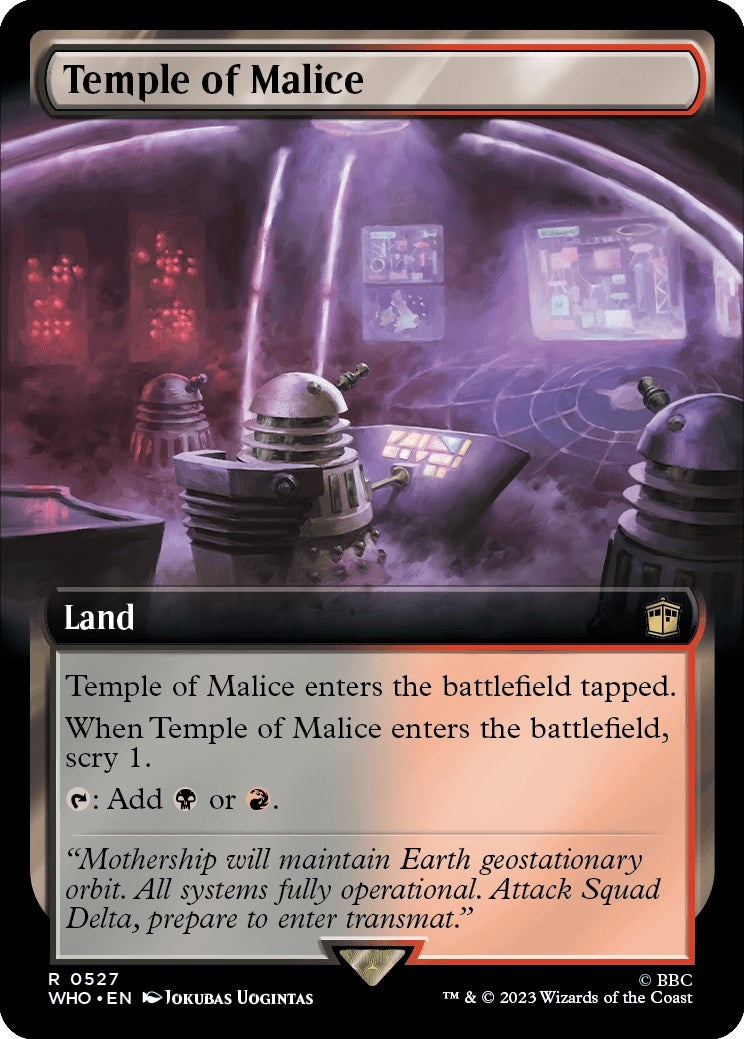Temple of Malice (Extended Art) (527) [WHO] - MTG Single