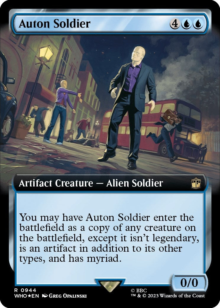 Image for Auton Soldier (Extended Art) (Surge Foil) (944) (Universes Beyond: Doctor Who) - Magic: The Gathering