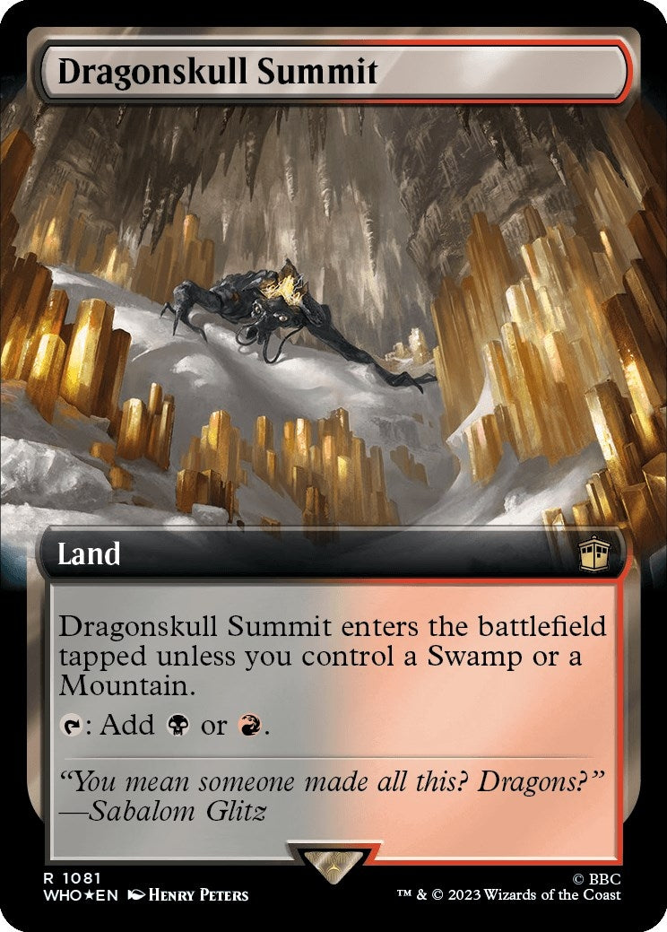 Dragonskull Summit (Extended Art) (Surge Foil) (1081) [WHO] - MTG Single
