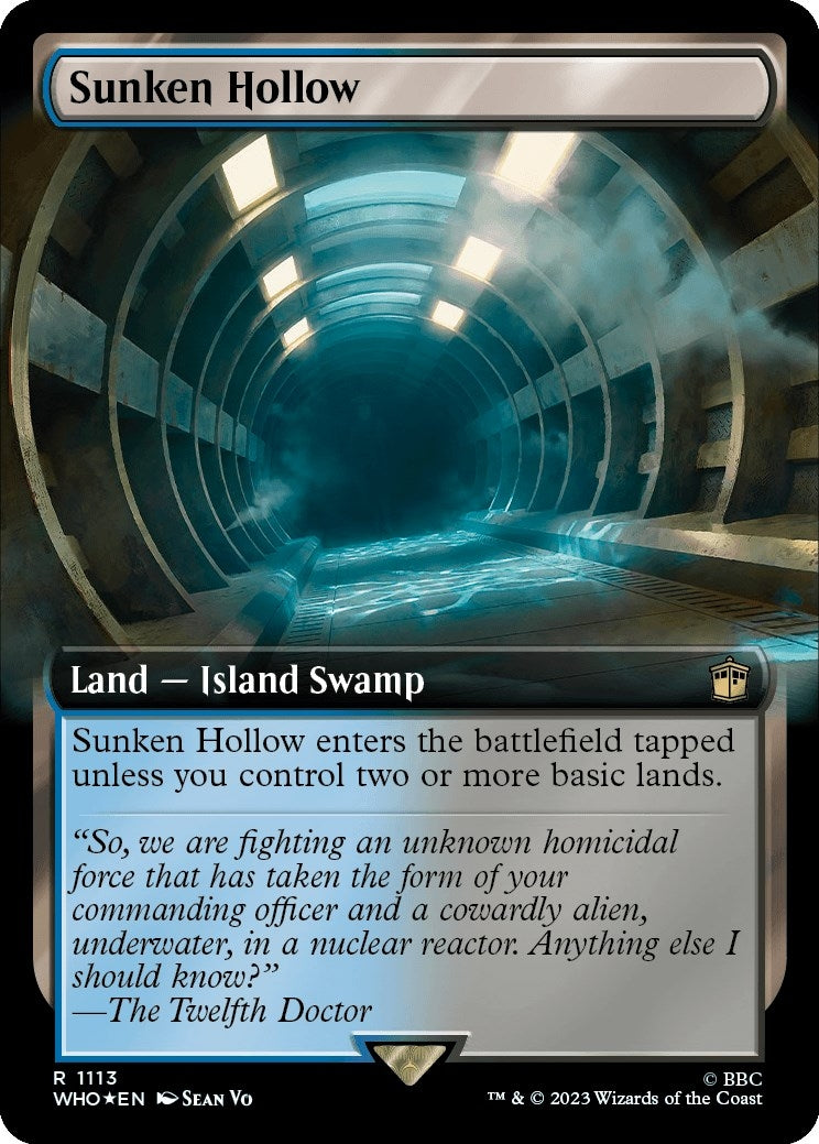 Sunken Hollow (Extended Art) (Surge Foil) (1113) [WHO] - MTG Single