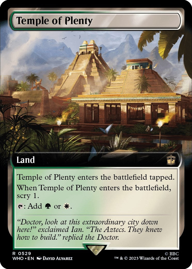 Temple of Plenty (Extended Art) (529) [WHO] - MTG Single