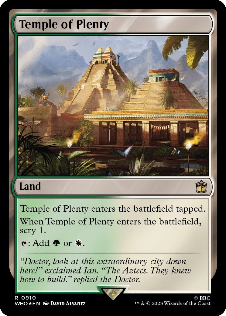 Temple of Plenty (Surge Foil) (910) [WHO] - MTG Single