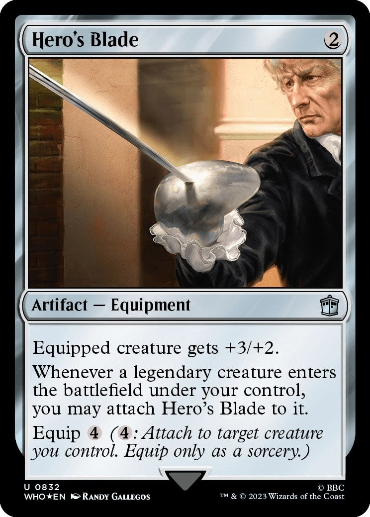 Hero’s Blade (Surge Foil) (832) [WHO] - MTG Single