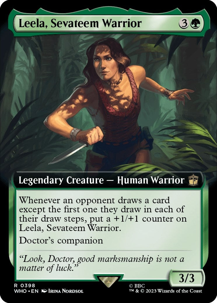 Leela Sevateem Warrior (Extended Art) (398) [WHO] - MTG Single