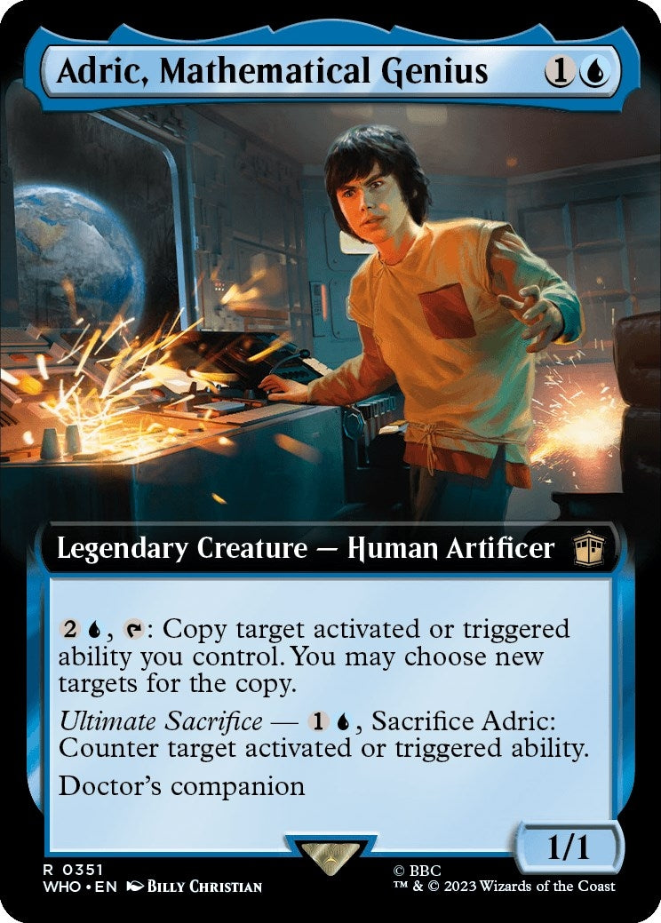Adric Mathematical Genius (Extended Art) (351) [WHO] - MTG Single