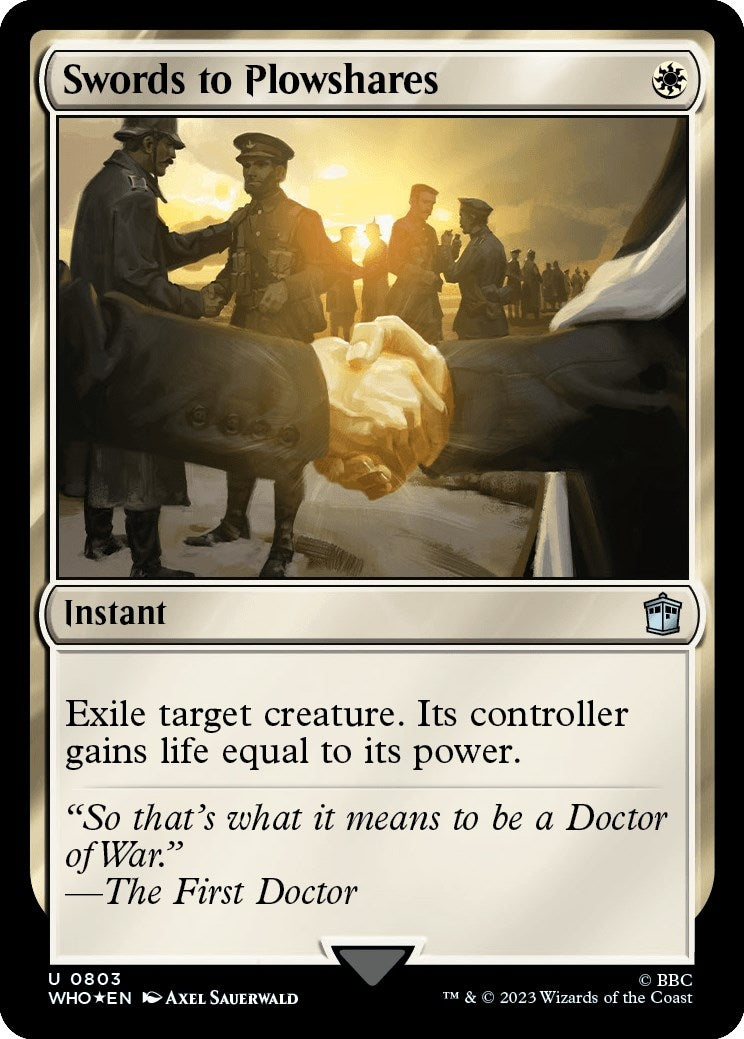 Swords to Plowshares (Surge Foil) (803) [WHO] - MTG Single