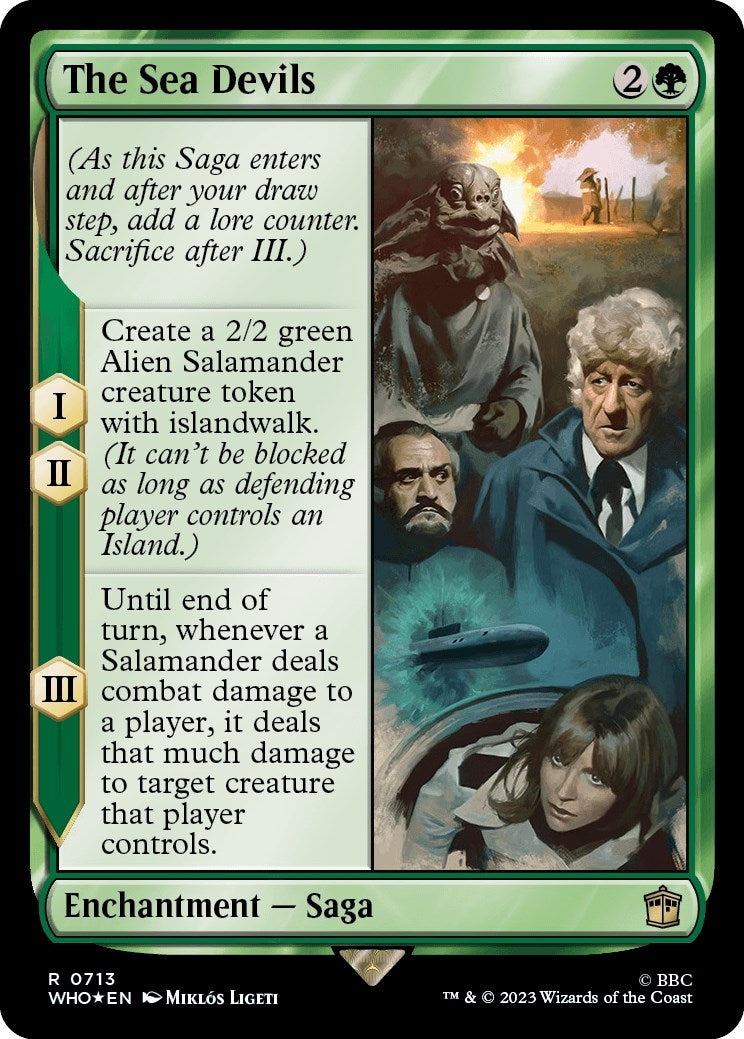 The Sea Devils (Surge Foil) (713) [WHO] - MTG Single