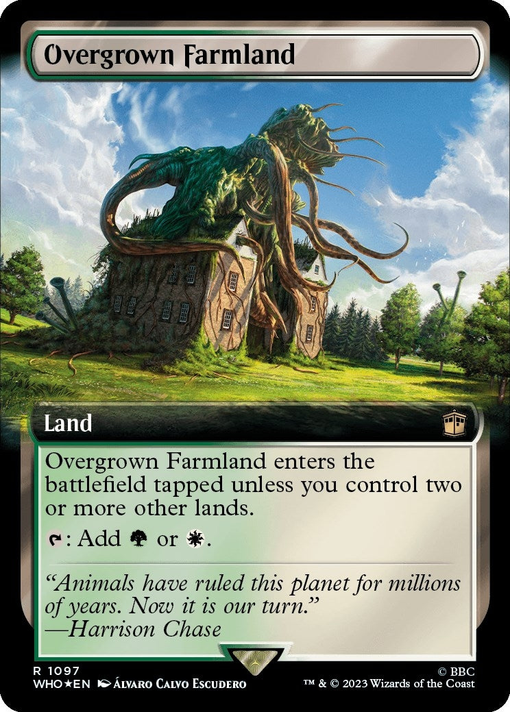 Overgrown Farmland (Extended Art) (Surge Foil) (1097) [WHO] - MTG Single