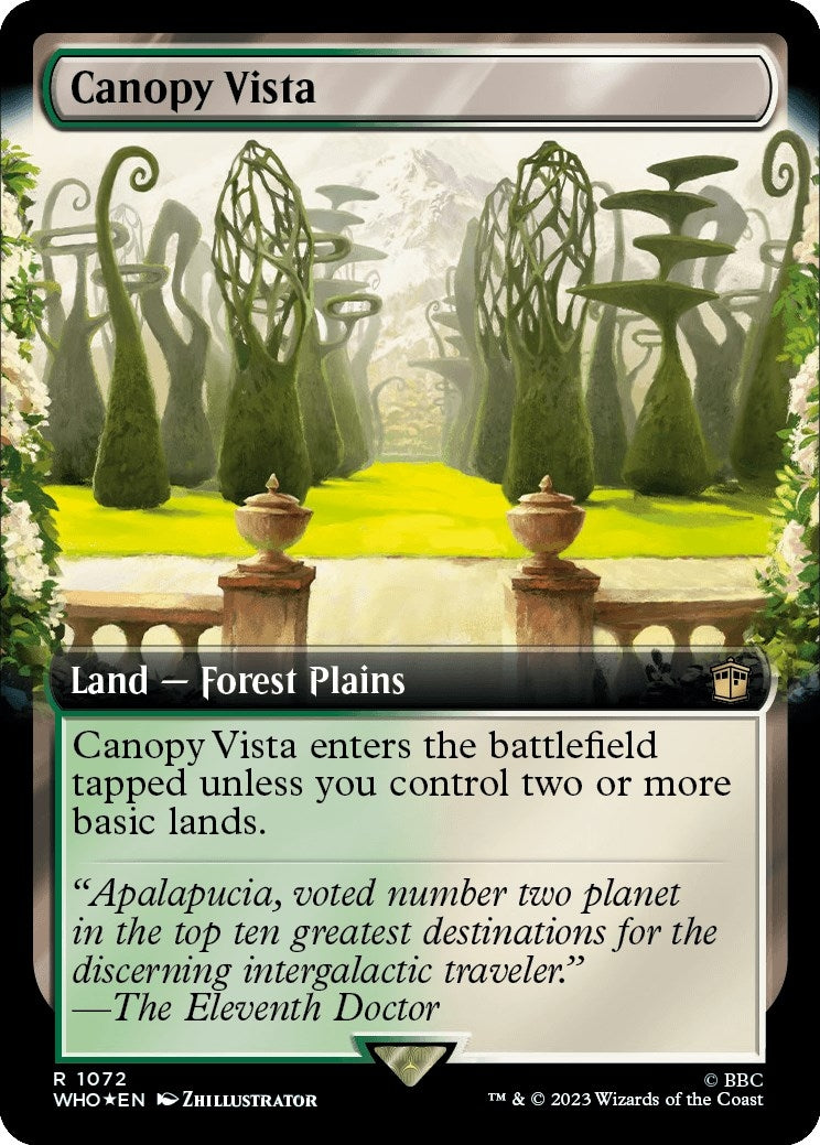 Canopy Vista (Extended Art) (Surge Foil) (1072) [WHO] - MTG Single