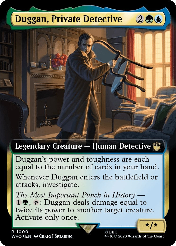 Duggan Private Detective (Extended Art) (Surge Foil) (1000) [WHO] - MTG Single