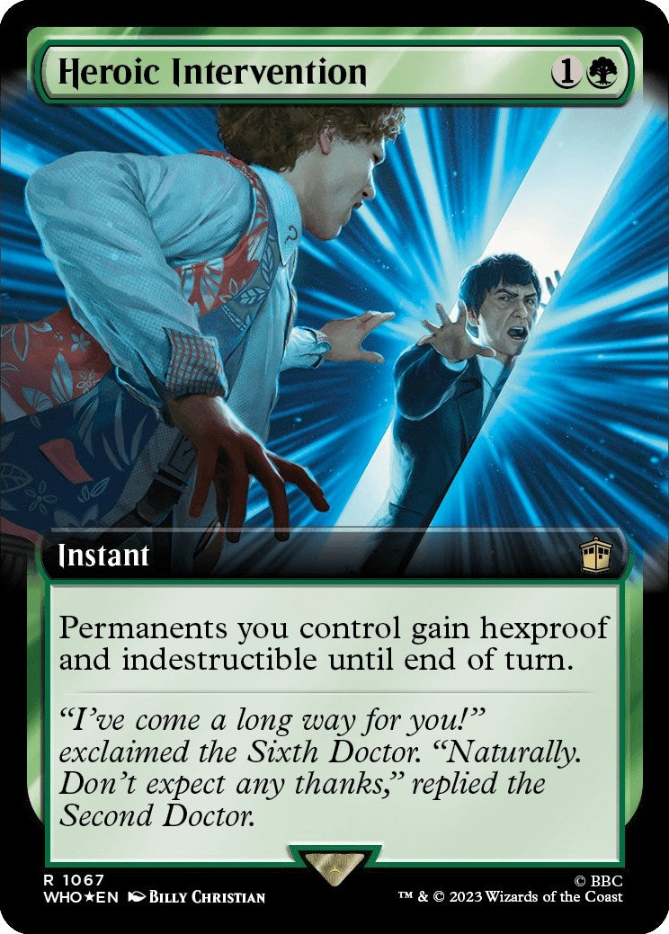 Heroic Intervention (Extended Art) (Surge Foil) (1067) [WHO] - MTG Single