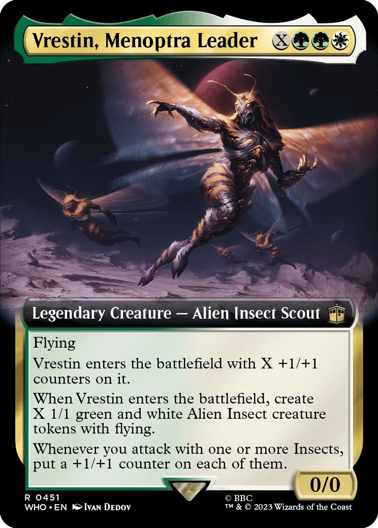 Vrestin Menoptra Leader (Extended Art) (451) [WHO] - MTG Single
