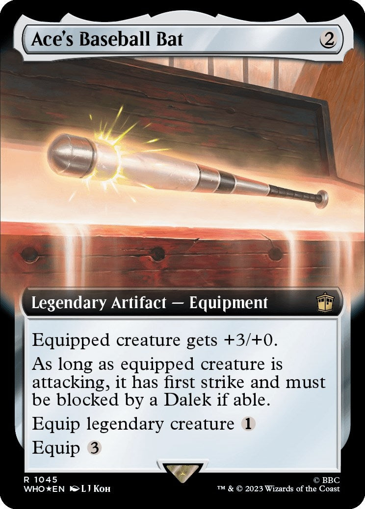 Ace’s Baseball Bat (Extended Art) (Surge Foil) (1045) [WHO] - MTG Single