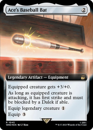 Ace’s Baseball Bat (Extended Art) (Surge Foil) (1045) [WHO] - MTG Single