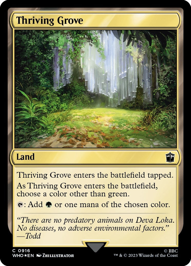 Thriving Grove (Surge Foil) (916) [WHO] - MTG Single