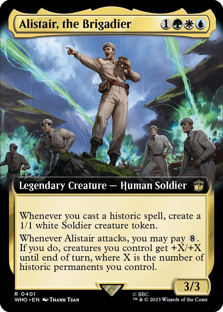 Alistair the Brigadier (Extended Art) (401) [WHO] - MTG Single