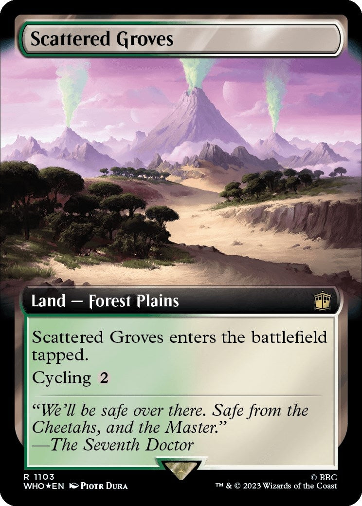 Scattered Groves (Extended Art) (Surge Foil) (1103) [WHO] - MTG Single