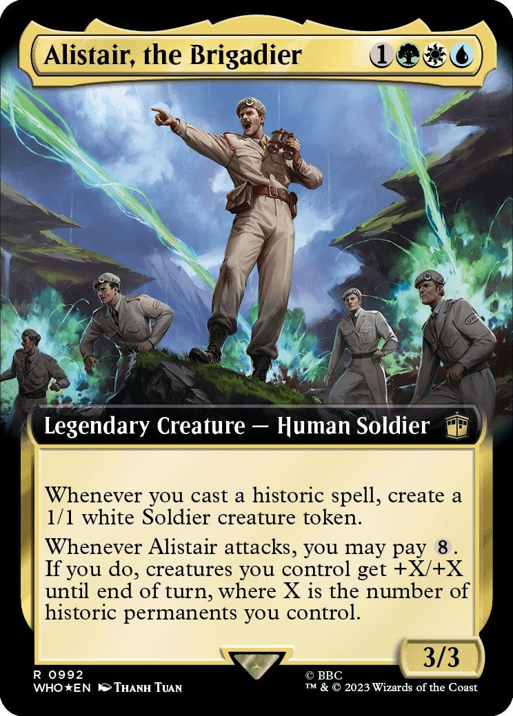 Alistair the Brigadier (Extended Art) (Surge Foil) (992) [WHO] - MTG Single