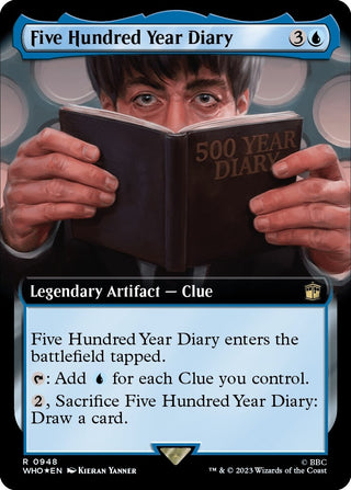 Five Hundred Year Diary (Extended Art) (Surge Foil) (948) [WHO] - MTG Single