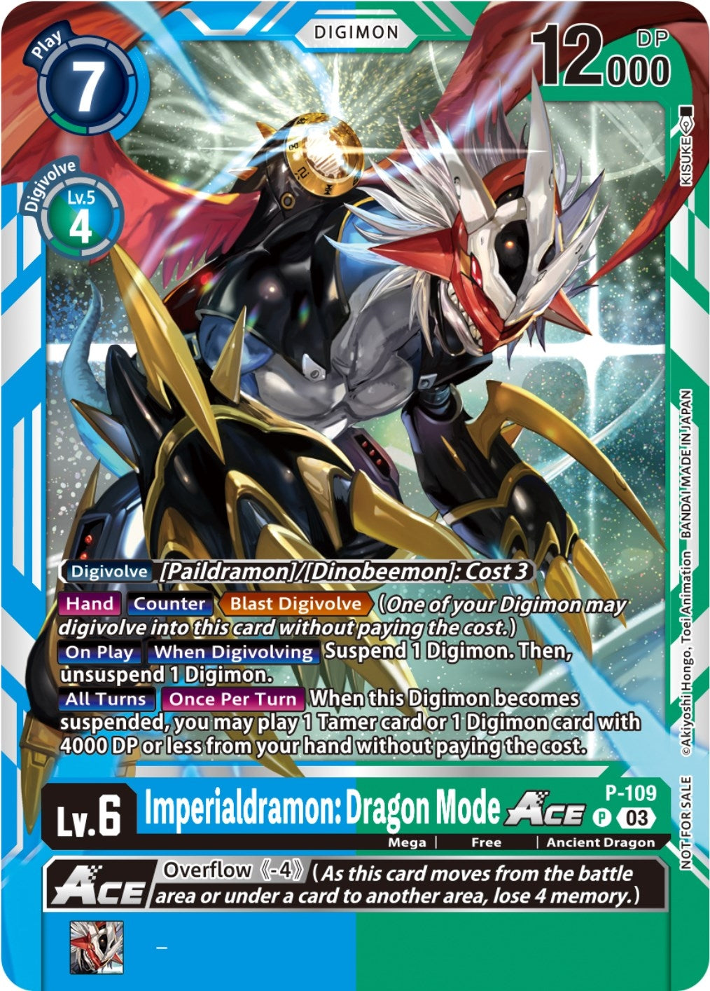 Imperialdramon: Dragon Mode ACE - P-109 (NYCC 2023 Demo Deck) (109) [D-PR] - Digimon Card Game Single