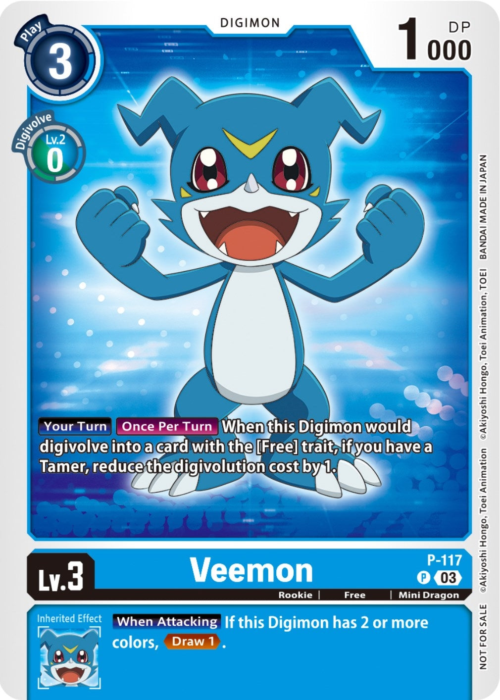 Veemon - P-117 (NYCC 2023 Demo Deck) (117) [D-PR] - Digimon Card Game Single