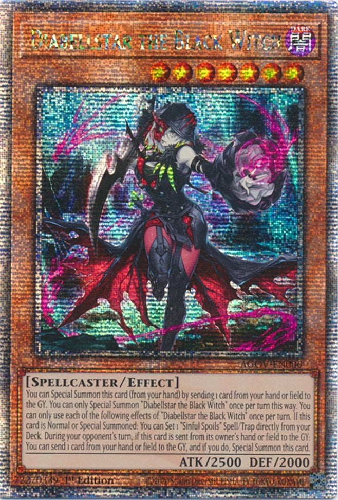 Diabellstar the Black Witch (Quarter Century Secret Rare) (6) (AGOV) - YuGiOh Single