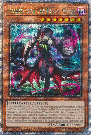 Diabellstar the Black Witch (Quarter Century Secret Rare) (6) (AGOV) - YuGiOh Single