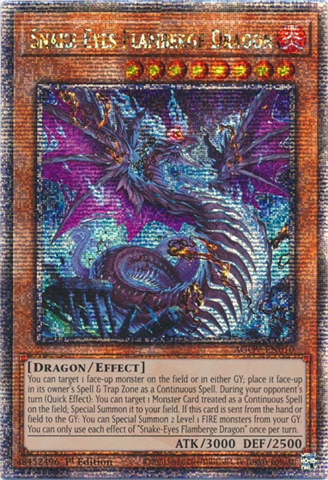 Snake-Eyes Flamberge Dragon (Quarter Century Secret Rare) (10) (AGOV) - YuGiOh Single