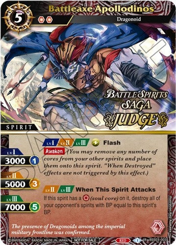 Battleaxe Apollodinos (Judge Pack Vol. 3) (3003) [LEP] - Battle Spirits Saga Single