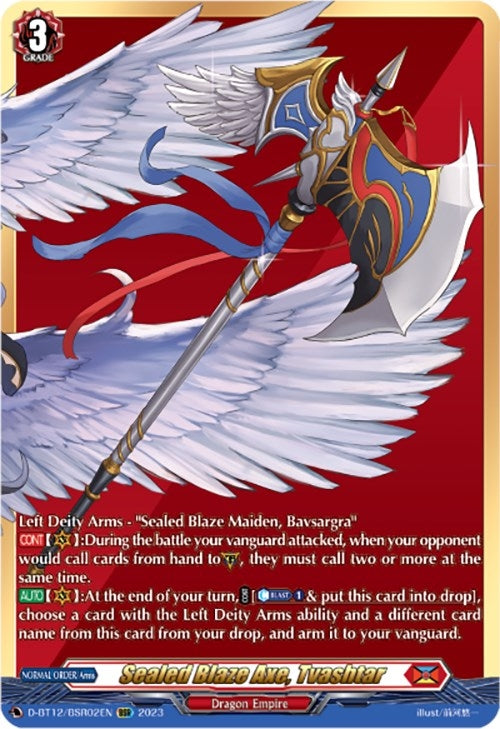 Sealed Blaze Axe Tvashtar (BSR) (1202) [D-BT12] - Cardfight Vanguard Single
