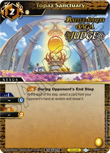 Topaz Sanctuary (Judge Pack Vol. 3) (3110) [LEP] - Battle Spirits Saga Single