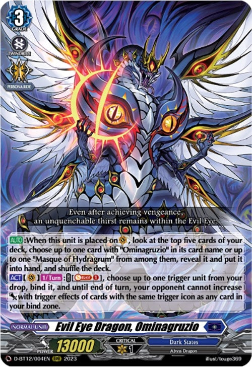 Evil Eye Dragon Ominagruzio (12004) [D-BT12] - Cardfight Vanguard Single