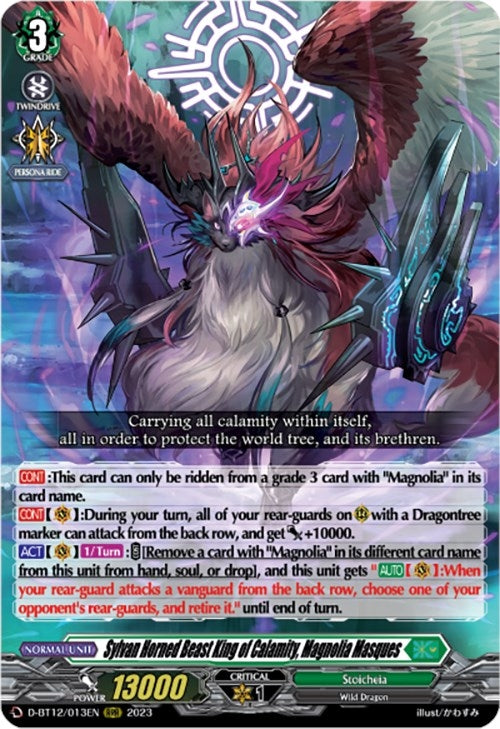 Sylvan Horned Beast King of Calamity Magnolia Masques (12013) [D-BT12] - Cardfight Vanguard Single