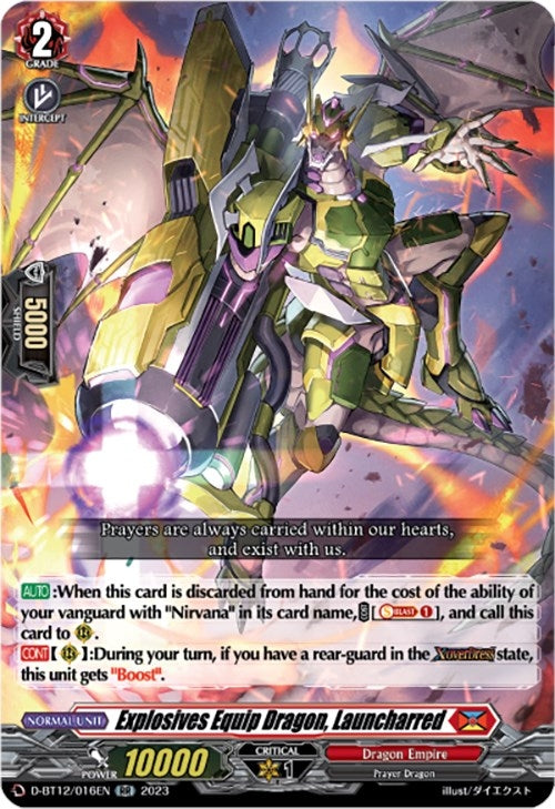Explosives Equip Dragon Launcharred (12016) [D-BT12] - Cardfight Vanguard Single