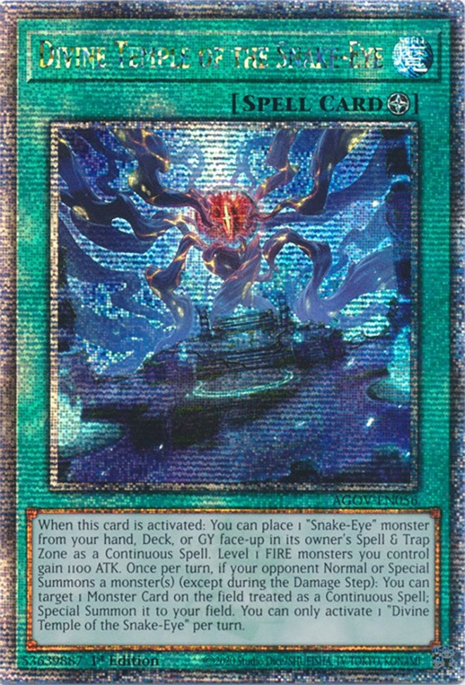 Divine Temple of the Snake-Eye (Quarter Century Secret Rare) (56) (AGOV) - YuGiOh Single