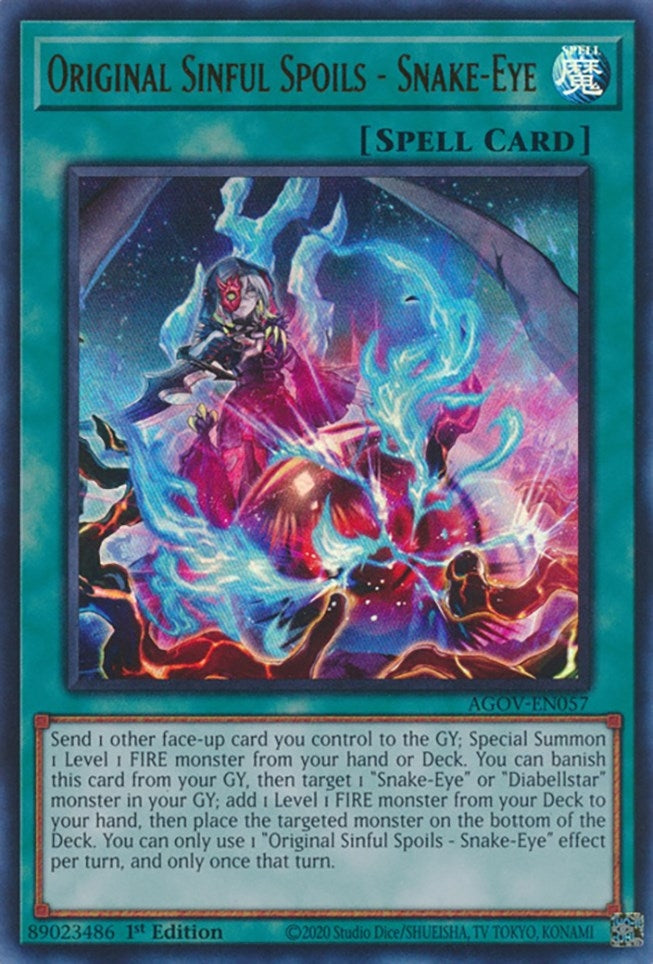 Original Sinful Spoils - Snake-Eye (57) (AGOV) - YuGiOh Single