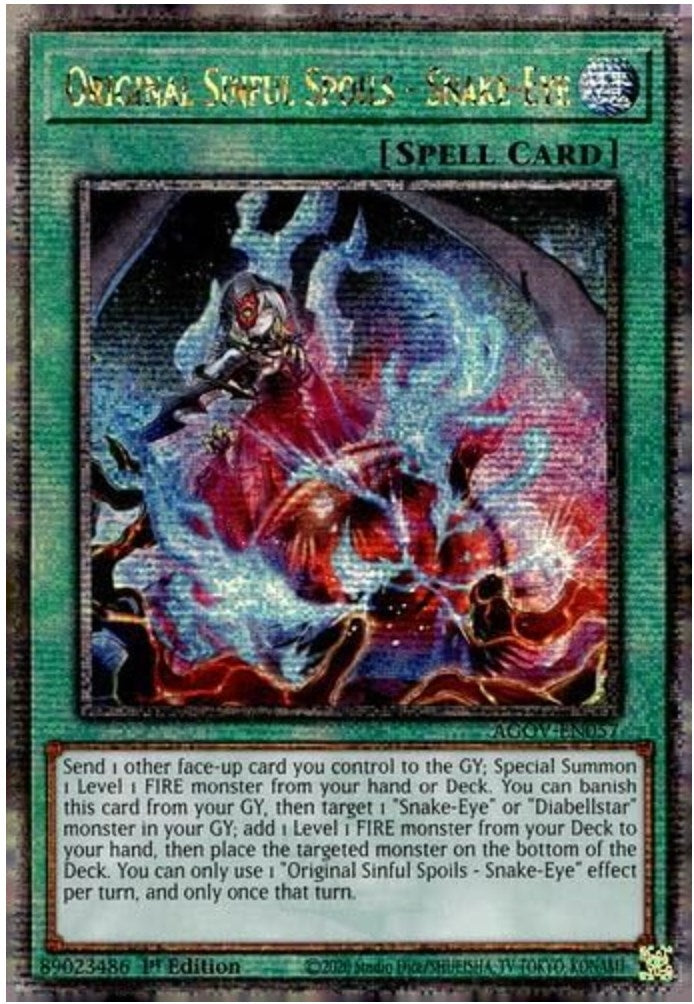 Original Sinful Spoils - Snake-Eye (Quarter Century Secret Rare) (57) (AGOV) - YuGiOh Single